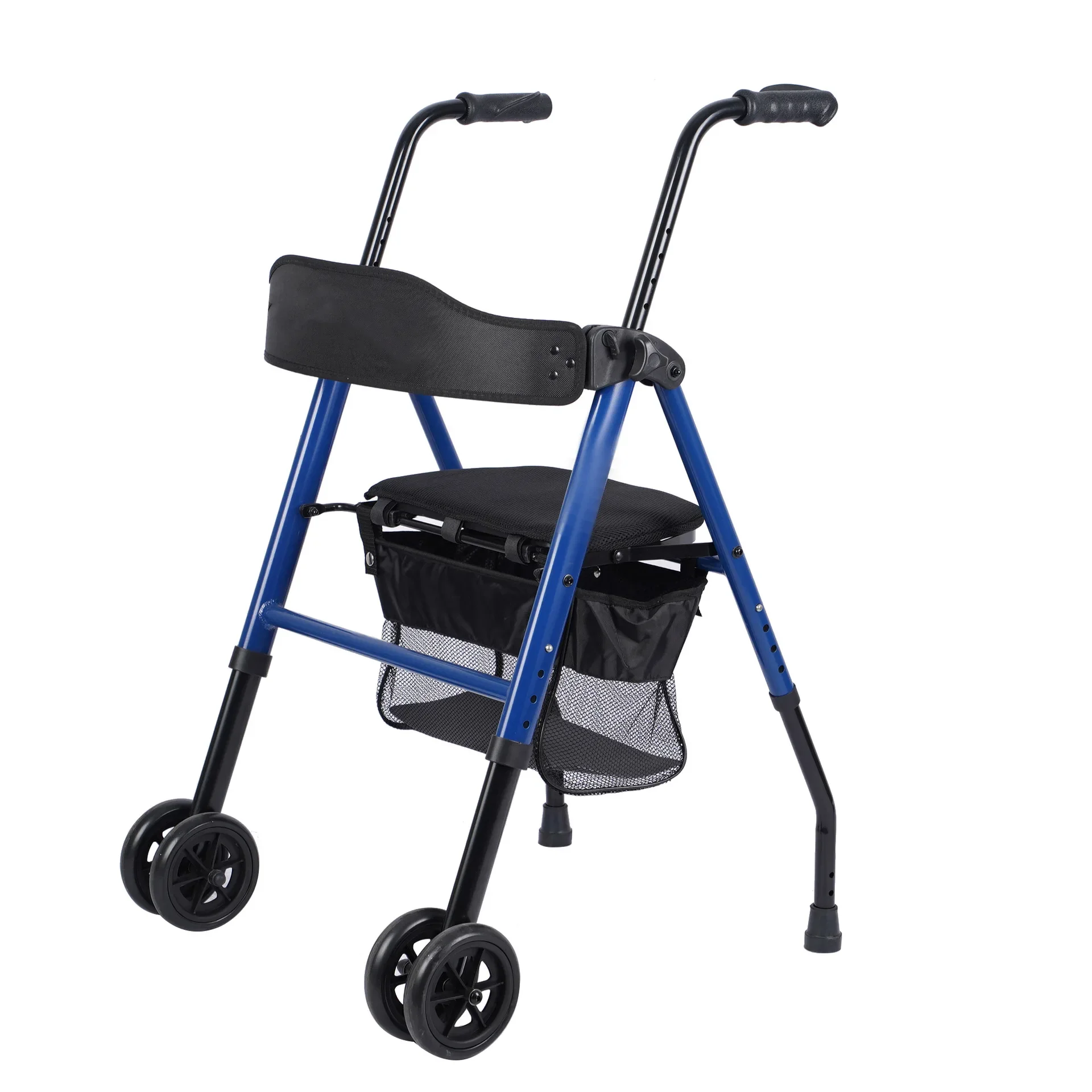 Elderly walker foldable rehabilitation aid anti-fall disabled frame crutches walking stick