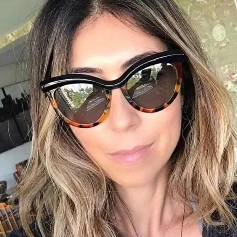 

Leonlion Cat Eye Sunglasses Women 2023 New Trend Large Frame Glasses Leopard Print Fashion Sunglasses Women Lentes De Sol Mujer