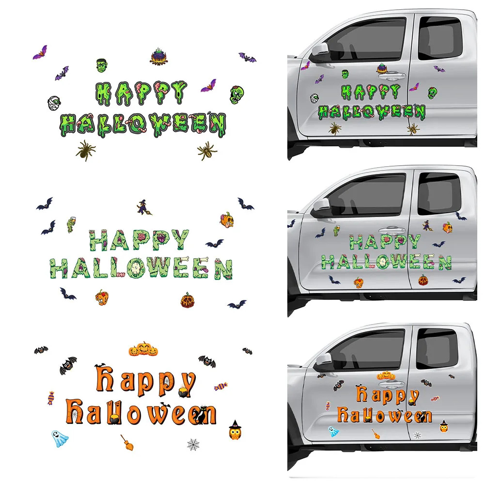 

Halloween Magnet Letter Bat Spider Witch Horror Sticker Garage Door Car Body Decals Festival Party Decor DIY Refrigerator Magnet