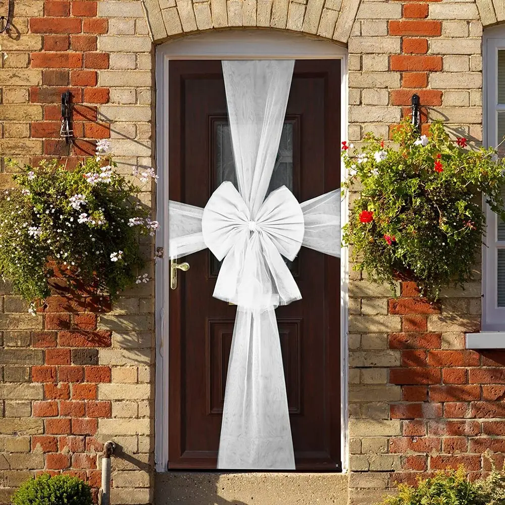 Linen Ribbon Bow Christmas Decoration Supplies Home Ornaments Front Door Tree Fireplace Cupboard