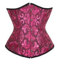 Women Sexy Jacquard Bustiers and Corsets Gothic Vintage Waist Trainer Underbust Corset Lingerie Shapewear Plus Size 6XL