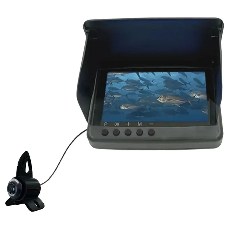 A74K-휴대용 수중 낚시 카메라 키트 5인치 모니터 4K 카메라 DVR 포함 20M 케이블 야간 투시 기능 바다/강 얼음용