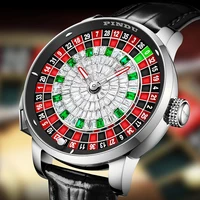 PINDU Men's Mechanical Fashion Watch NH35 Roulette Men's Top Brand Luxury Rotating Roulette Sapphire Glass Watch Waterproof 1