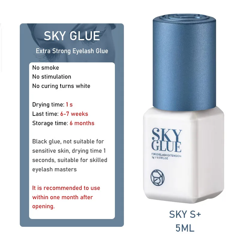 10 Bottles SKY Glue Fake Eyelash Extension Supplies Korea 5ml Black Beauty Health Lava Lash Makeup Tools Adhesive Fast Dry