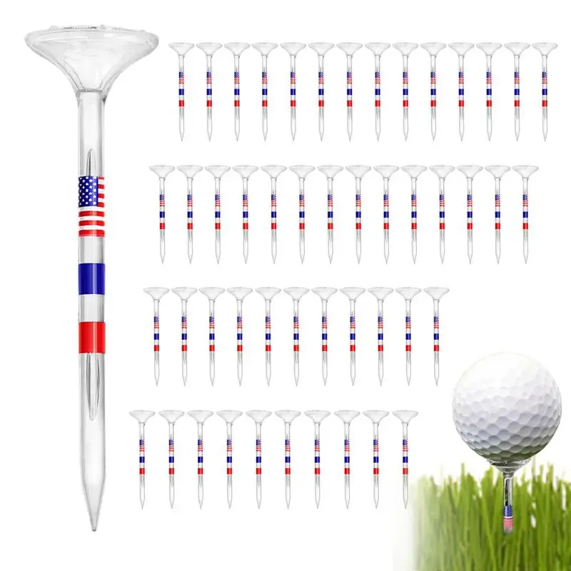 

Long Golf Tees Stable Golf Long Tees Beginners-Friendly On-Course Golf Accessories Tees With American Flag Pattern For Courtyard