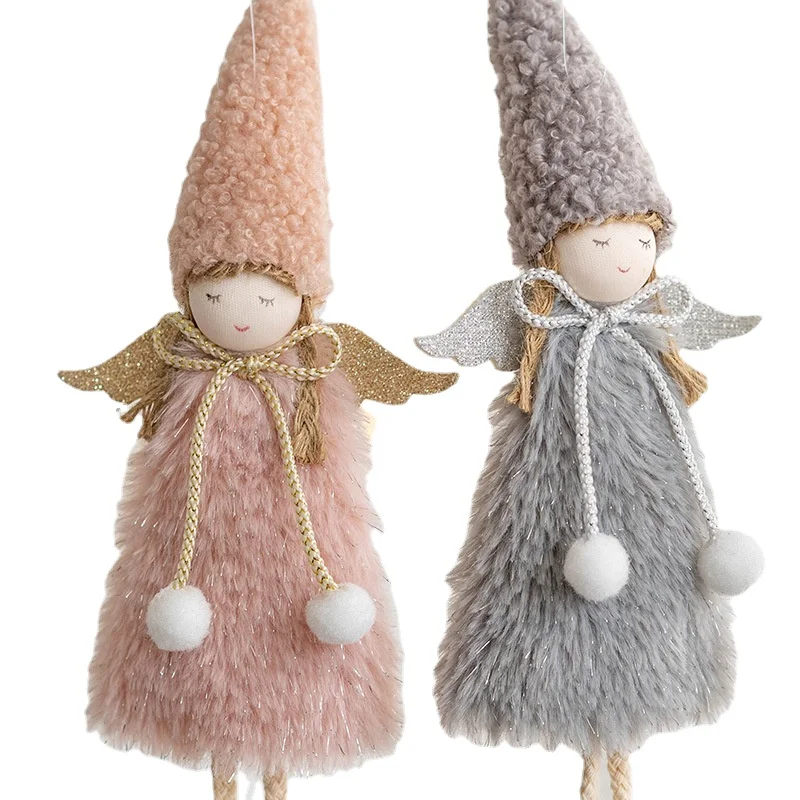Christmas Plush Angel Girl Santa Claus Dolls Xmas Tree Ornament Natal Noel Navidad Christmas Decorations Home New Year