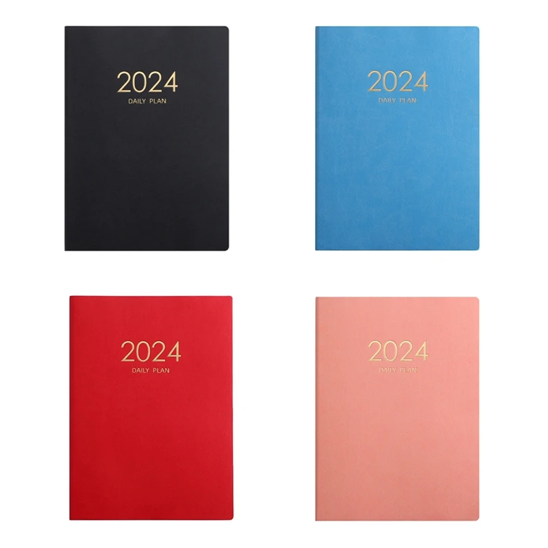 2024 계획 노트북, 달력, 두꺼운 일일 계획 노트북, 주간 노트북, 사무실 학교 용품