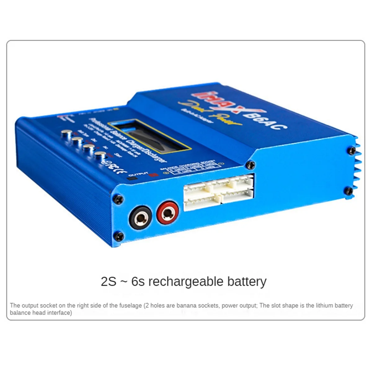 ABAN B6AC 80W 밸런스 충전기 2-6S T-플러그 다기능 지능형 모델 배터리 충전기 EU 플러그