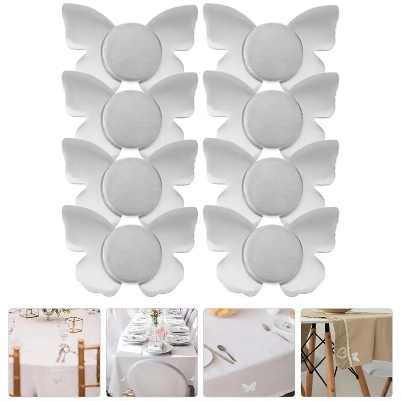 8Pcs Tablecloth Windproof Weighted Pendant Stainless Steel Magnetic Tablecloth Holder Weights Outdoor Curtain Shape Brackets