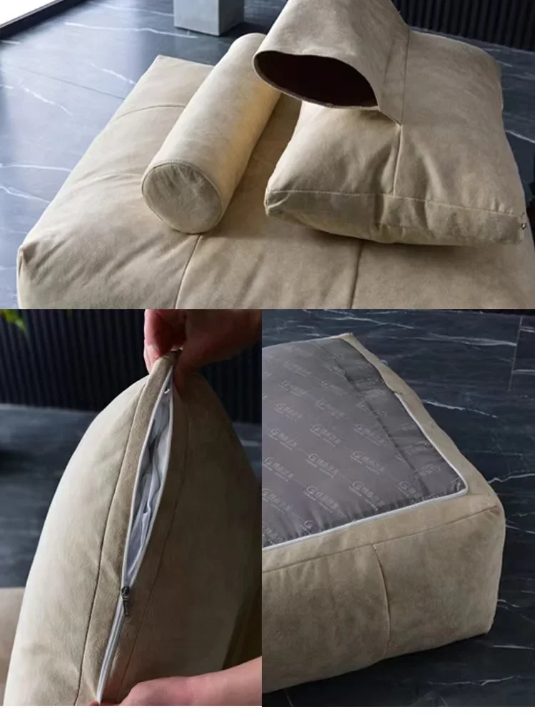 Nordic light luxury tatami balcony leisure couch bedroom single sofa lazy bean bag with cushion