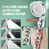 High Pressure Shower Head With 3 Modes Rainfall Shower Head Water Saving SPA Tourmaline Filter Bathroom Accessories 1