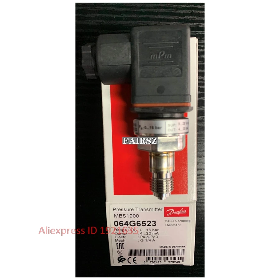 Original DAN.FOSS Pressure Transmitter MBS1900 064G6523 0~16BAR 4~20mA NOT FAKE! FAIRSZ STORE