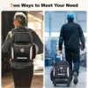 Tool Bag with Wheel, Rolling Tool Backpack for Electrician Heavy Duty Roller Tool Bag on Wheel for Construction Work, 75 Pockets 6