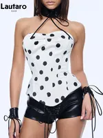 Shorts micro mini en cuir PU noir sexy Lautaro Printemps-Été pour femme, taille basse, style punk, vêtements Alt Gyaru, streetwear, basiques 5