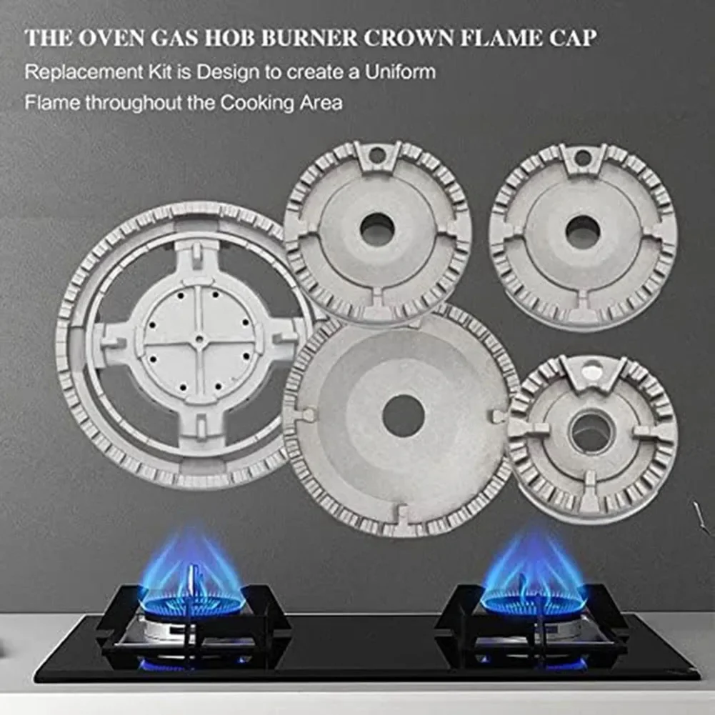 Metal Gas Oven Stove Cap Kit for Sabaf Stoves Crown Flame Cover Replacement Part Kitchen Cooking Gas Stove Accessories