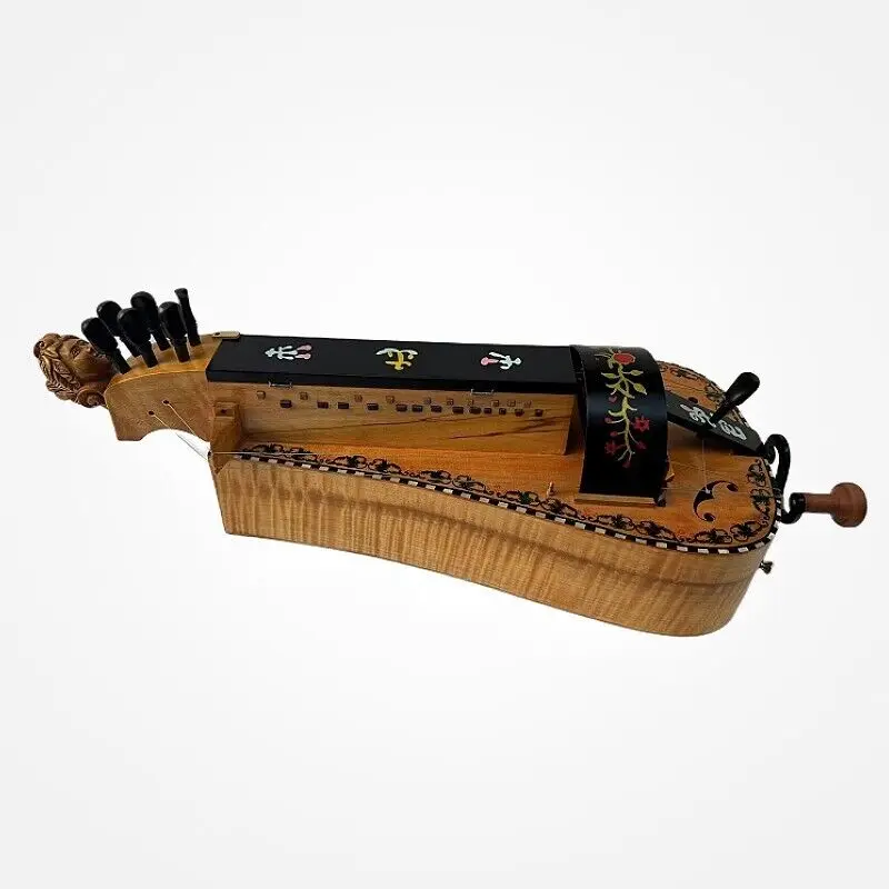 Whole back 6 strings 23 keys Hand Made beautiful Hurdy Gurdy free with case