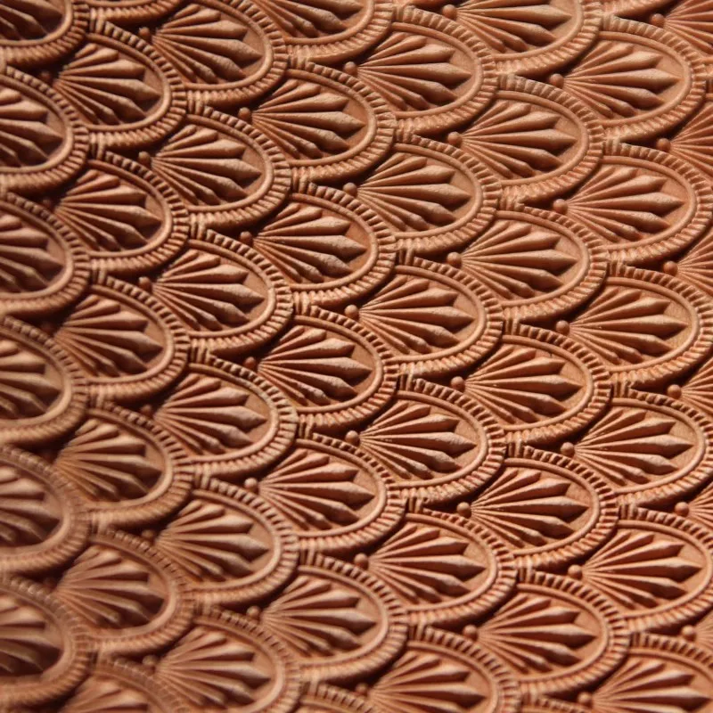 BK113 Shell Pattern Leather Carving Seal 304 Stainless Steel Vegetable Tanned Leather Stamping Metal Process Seal 9x13mm