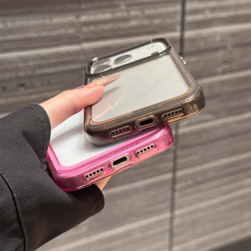 Premium Shockproof Clear Acrylic Phone Case with Transparent Bumper