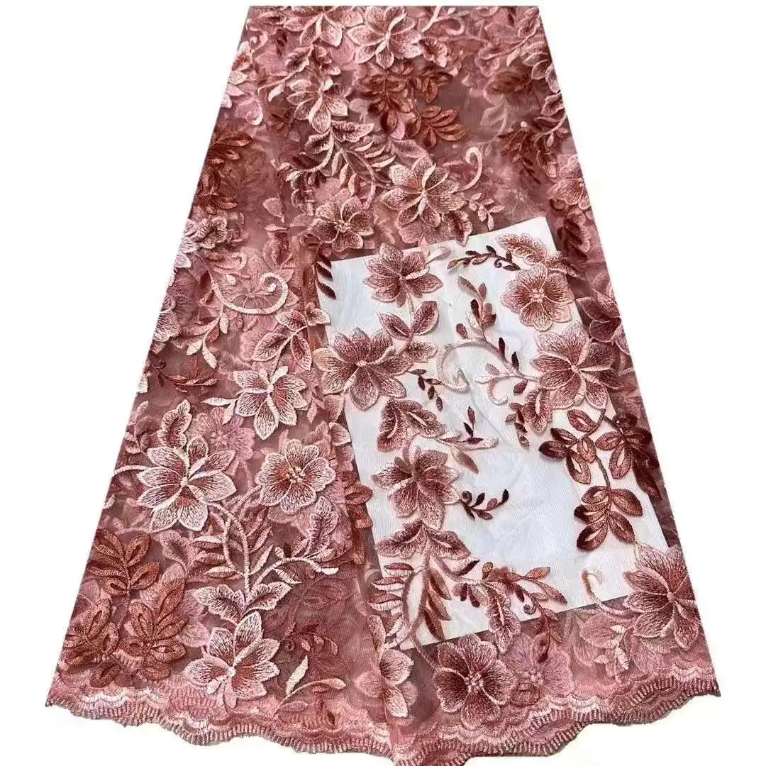 Latest Best Quality Delicate Very Soft Embroidered Tulle lace Fabric For Wedding Party Evening Dress U_GE3168