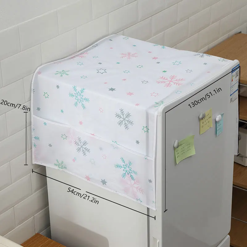 Refrigerator Dust Cloth Multipurpose Waterproof Cover with Storage Pockets for Oven Dishwasher dust cover