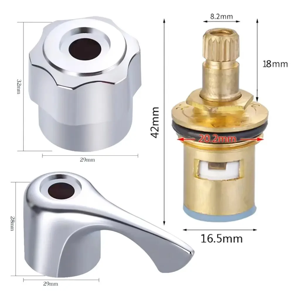 1Pcs Quick Opening Copper Switch Handle Faucet Valve Core Easy Installation Faucet Replacement Part Bathroom Accessories