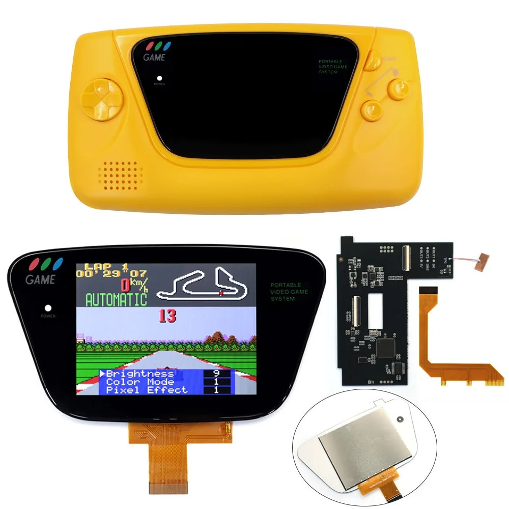 ラミネート加工 3.5 インチ高解像度 IPS LCD キット SEGA ゲームギア用