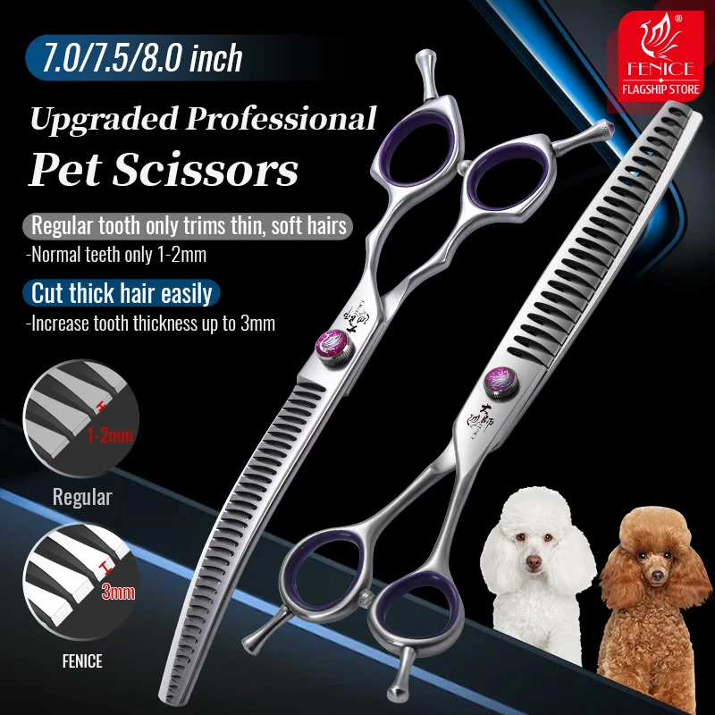 Dog Grooming Scissors Set Fenice Professional 7.0/7.5/8.0 inch