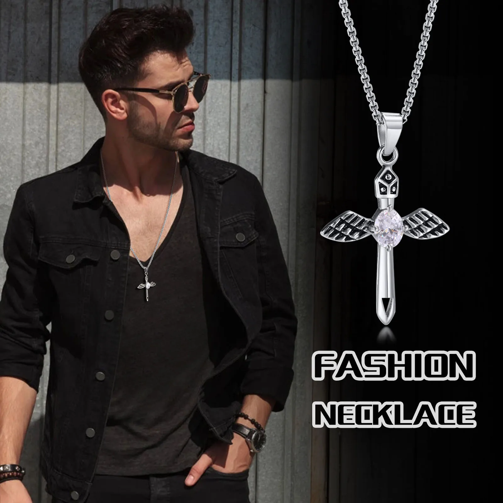 Stainless Steel Pendant Chain Necklace Stainless Steel Jewelry Rust