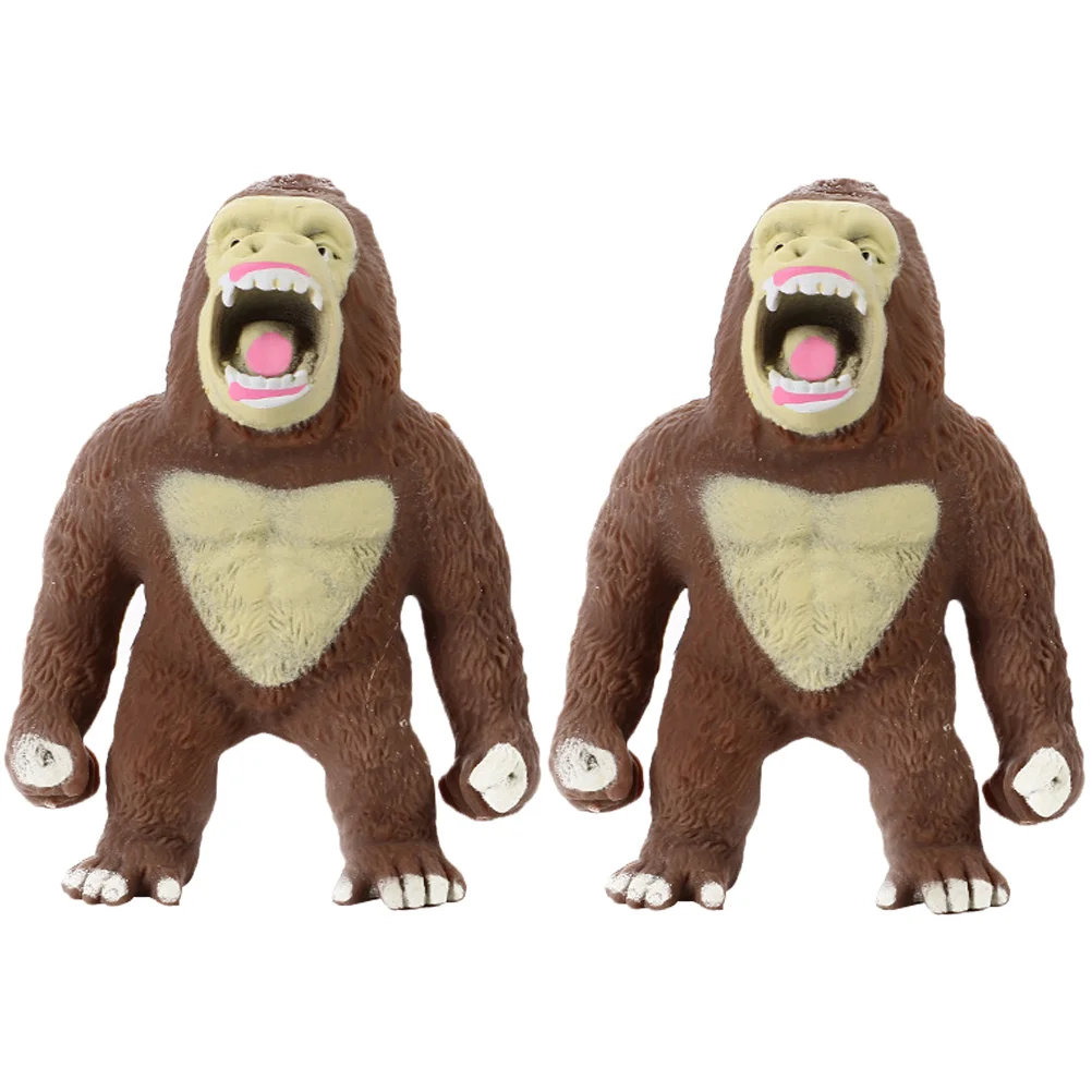 

2 Pcs Monkey Music Child Childrens Toys Decompression Figure Adorable Chimpanzee