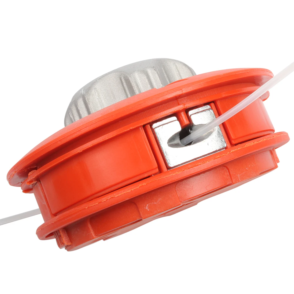 M10 Aluminum head Nylon Trimmer Head 2 Brush Cutter gasoline grass Universele Bump Feed Line Strimmer