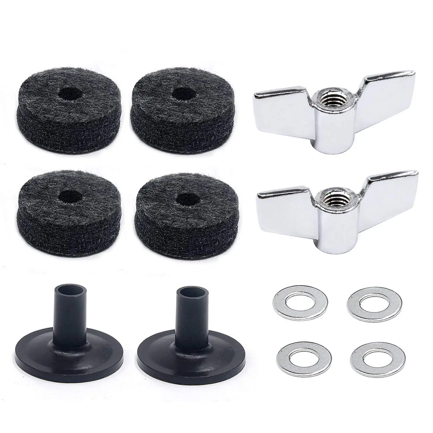 

Drum Accessories Kit: Cymbal Felts, Cymbal Sleeves, Wing Nuts