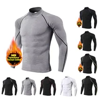 Winter Man Compression Shirt Cycling Clothing Warmth Shirt Warm Bottoming Shirt Men Compression T-Shirt Gym Sportswear 2024 New