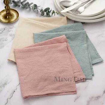 6 pz tovaglioli 40 x40cm pianura cotone lavato classico canovaccio tovagliette da pranzo ottimo per la casa decorazioni per matrimoni cucina e cena 1