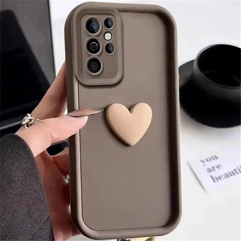Charming 3D Love Heart Silicone Phone Case