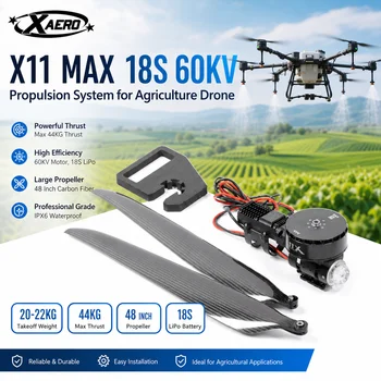Sistema di Propulsione XAERO X11 MAX 18S 60KV, Spinta 20kg-44kg, Elica da 48 Pollici per Droni Agricoli