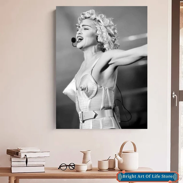 Madonna Iconic Cone Bra Photo Print Canvas Print Star Actor Home