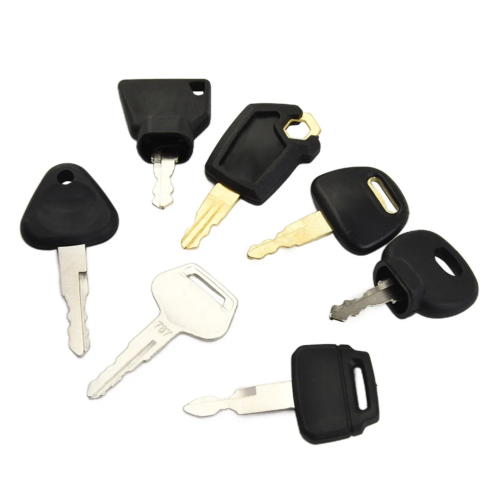 

7Pcs Car Construction Machine Keys Car Ignition Key Transponder Chip Ignition Switch Spare Keys 5p8500 For Jcb For Volvo Tractor