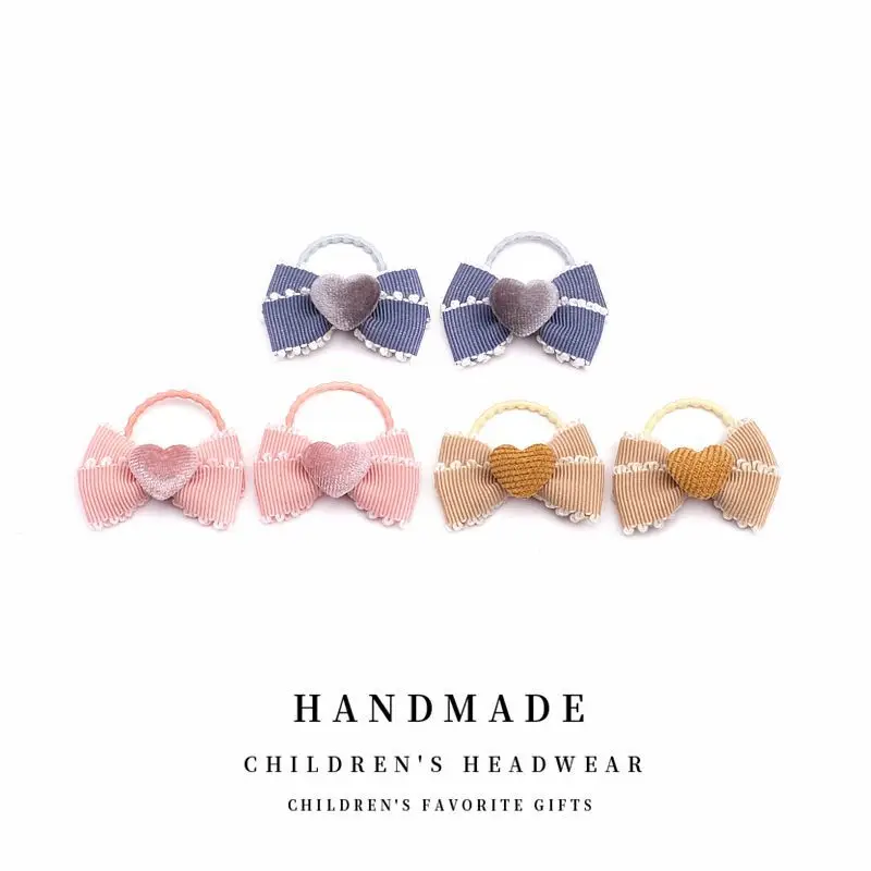 

6 шт./комплект, Детские эластичные бархатные заколки для волос