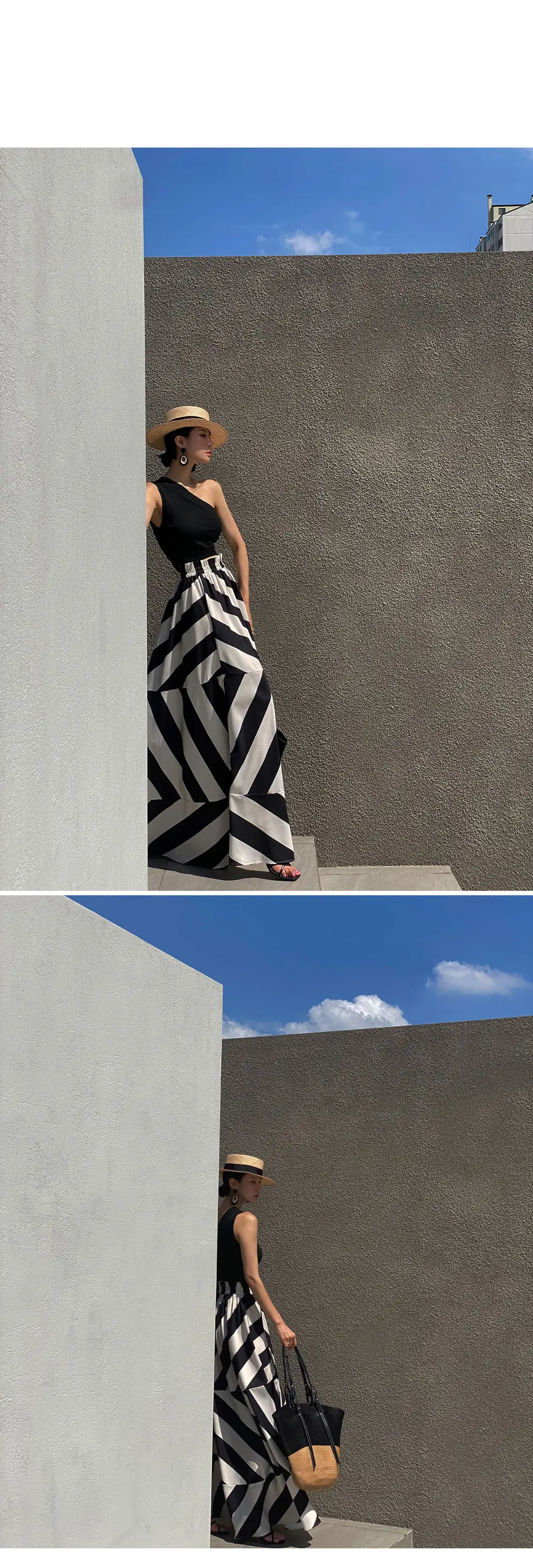 Vintage Maxi Skirt Midi Long s for Women Korean Style Falda Larga Irregular Striped Goth Mujer Moda 2026 New