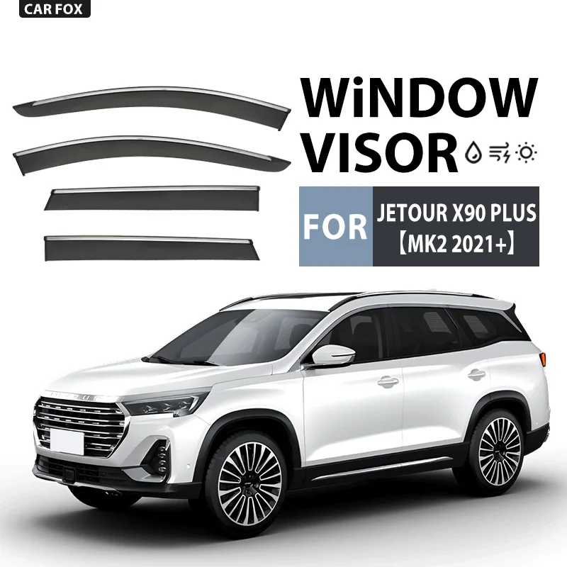 

For JETOUR X90 Plus MK1 2019-2023 Plastic Window Visor Vent Shades Sun Rain Deflector Guard For JETOUR X90 Plus MK1 2019-2023