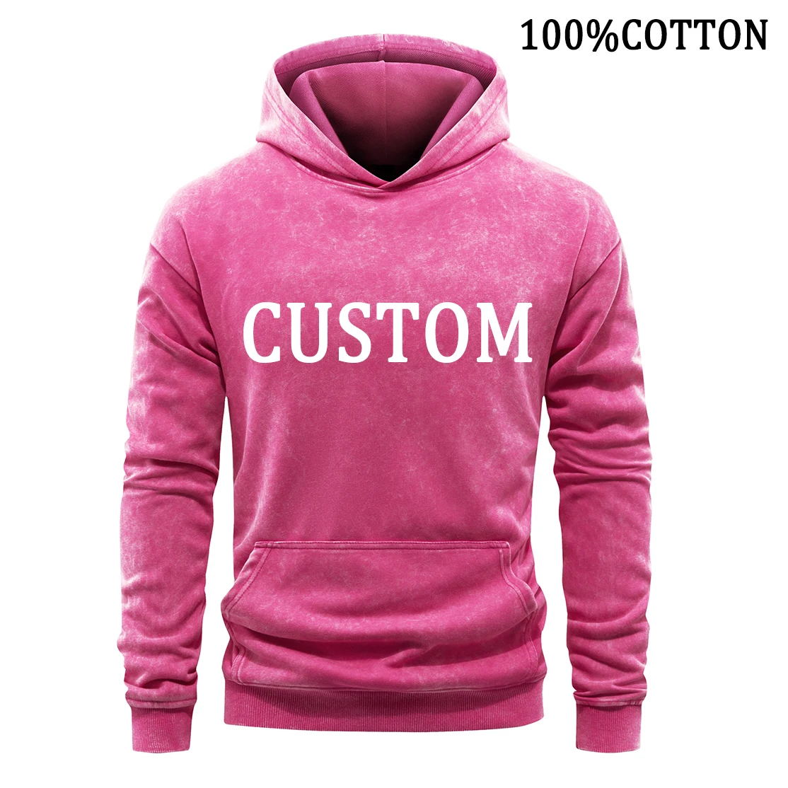 Women Hoodie Black Vintage Washed Hoodies DIY Pullover Hip Hop Loose Sweatshirts 100% Cotton Hoody Womens Tops