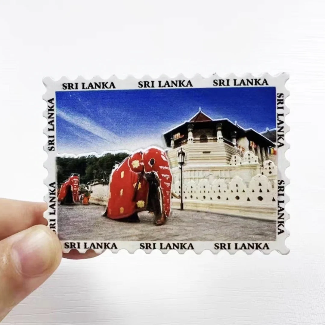 Magnetic Fridge Magnets Asia Sri Lanka Resin 3D Fridge Magnets Tourism Souvenir Refrigerator Sticker Handicraft Gift Decoration