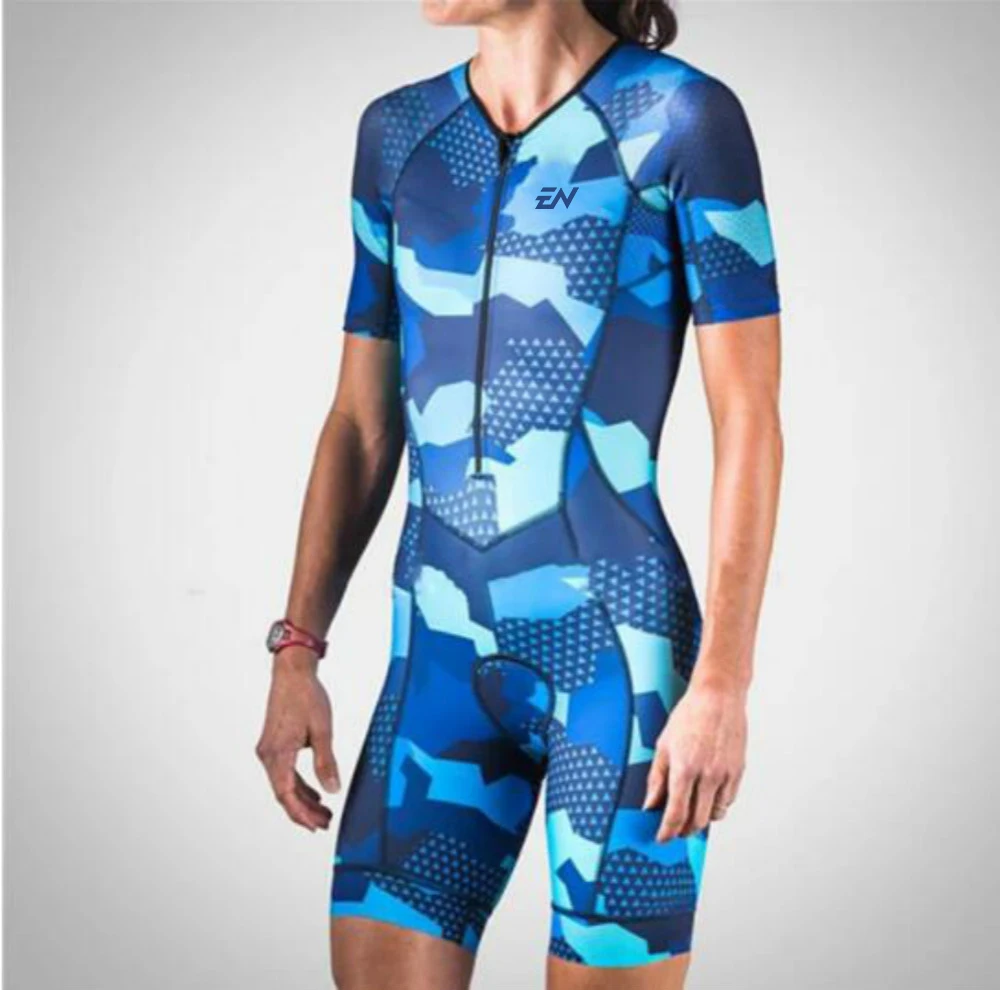 

ENCYMO New Skinsuit One Piece Tights Clothing Cycling Triathlon Sets Maillot Ropa Ciclismo Gel MTB Bicycle Jersey
