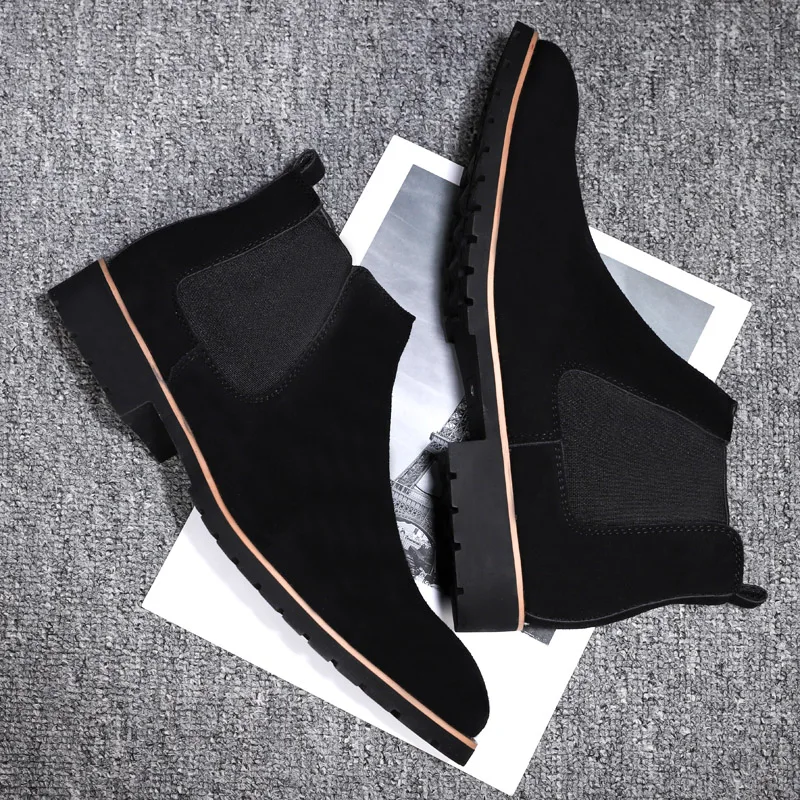 Men Chelsea Boots Luxury Brand Business Chelsea Boots for Men British Style