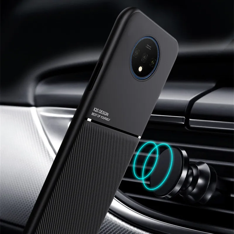 For Oneplus 7T Pro Case Luxury Magnetic Car Plate Cover For One plus 7 7 T  8 Pro Oneplus7T PU Leather Soft Coque Capa Fundas 2