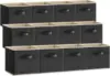 Cube Storage Bins, Foldable Decorative Fabric Storage Baskets for Organizing Home Organizers with Handles for Shelves 1