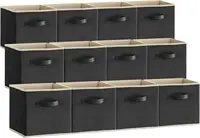 Cube Storage Bins, Foldable Decorative Fabric Storage Baskets for Organizing Home Organizers with Handles for Shelves 1