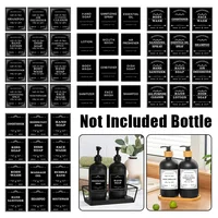 12PCS Bathroom Labels Sticker Waterproof Labels Hand Soap Storage Jar Label Sticker Shampoo Conditioner Lotion Bottle Labels Set 1