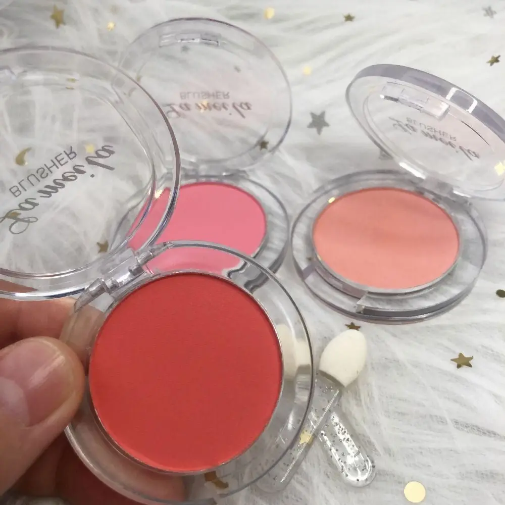 Natural Tint Blush Palette Matte Mineral Powder Contour Rouge Cosmetics Long-Lasting Peach Pink Cheek Tint Blusher Cosmetics
