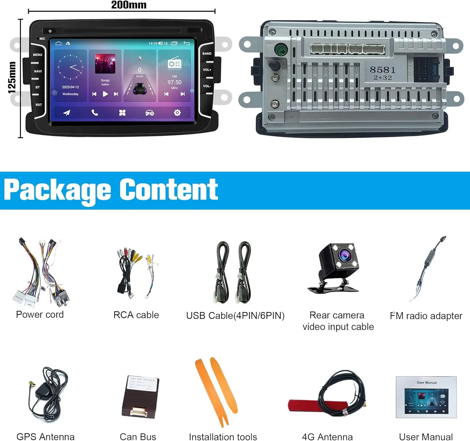 for Renault Dacia Duster Sandero Logan Dokker Capture Lodgy Radio Symbol Stereo